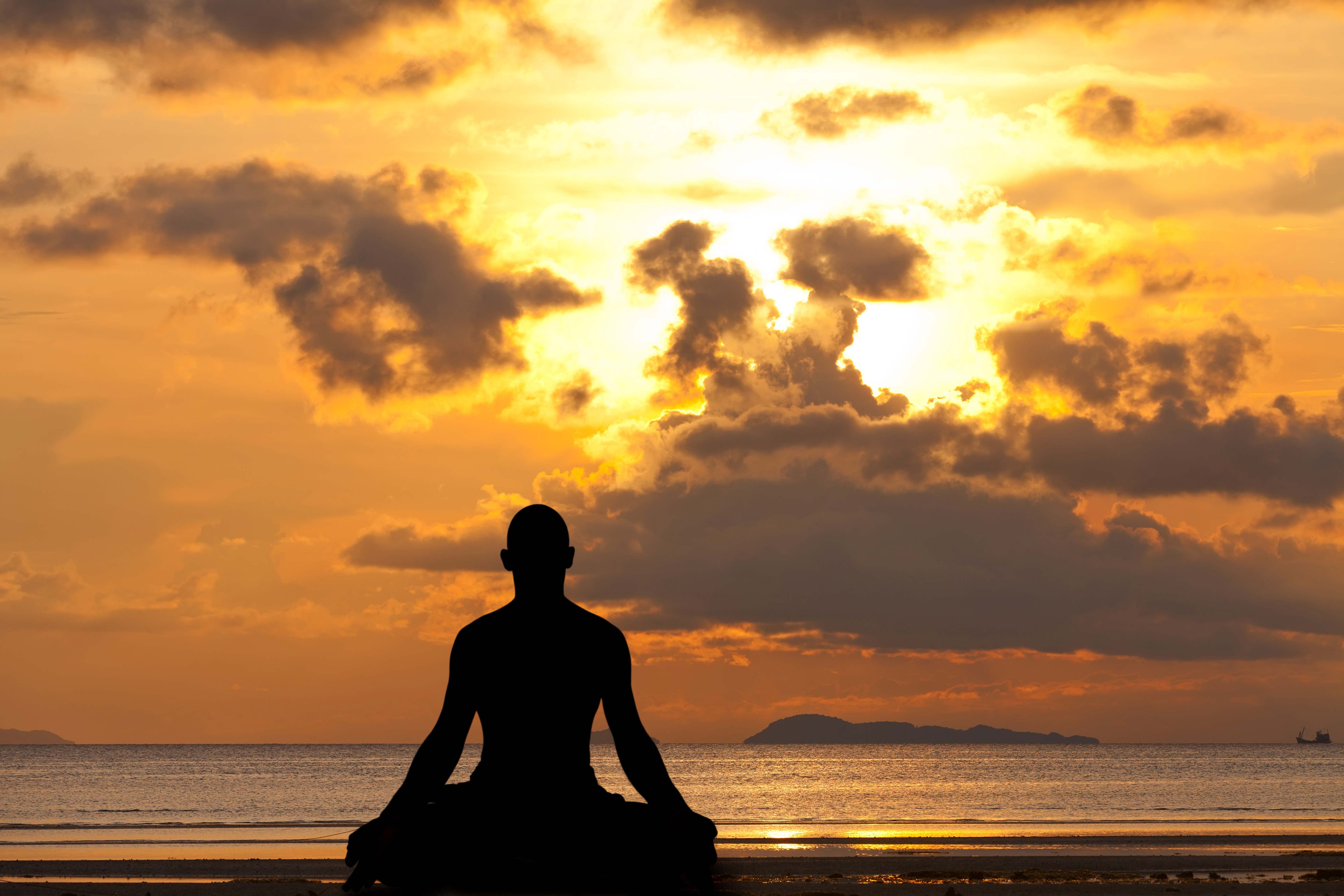 man meditating